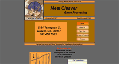 Desktop Screenshot of meatcleavergameprocessing.com